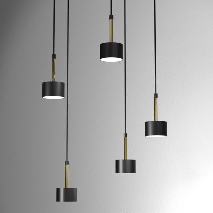 Candelabro suspenso ARENA 5xGX53/11W/230V preto/dourado