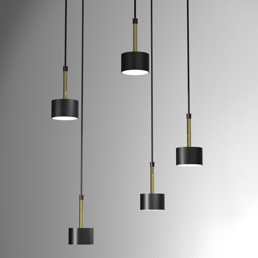 Candelabro suspenso ARENA 5xGX53/11W/230V preto/dourado