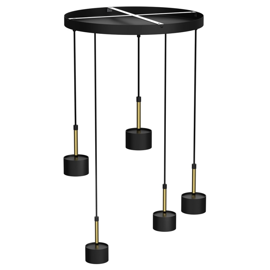 Candelabro suspenso ARENA 5xGX53/11W/230V preto/dourado