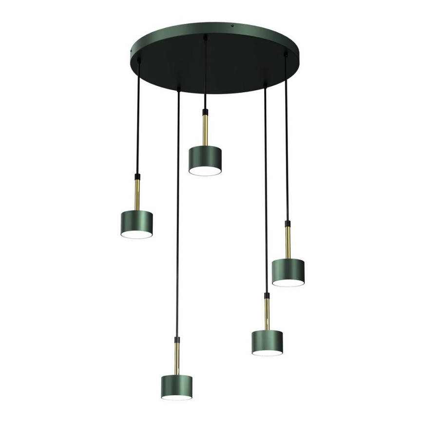 Candelabro suspenso ARENA 5xGX53/11W/230V verde/dourado