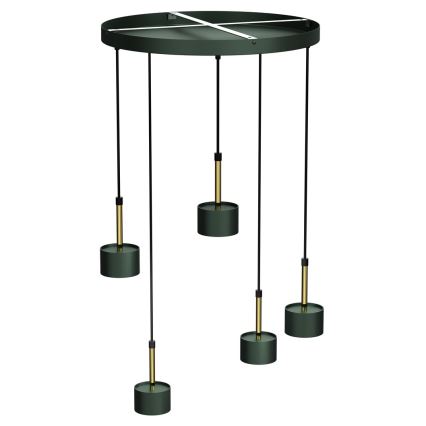 Candelabro suspenso ARENA 5xGX53/11W/230V verde/dourado