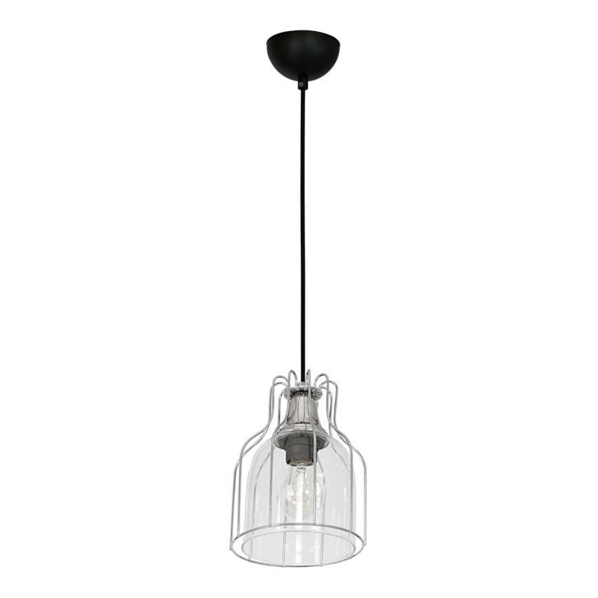 Candelabro suspenso ARIA 1xE27/60W/230V prateado