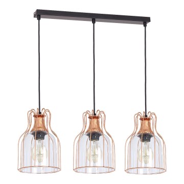 Candelabro suspenso ARIA 3xE27/60W/230V cobre