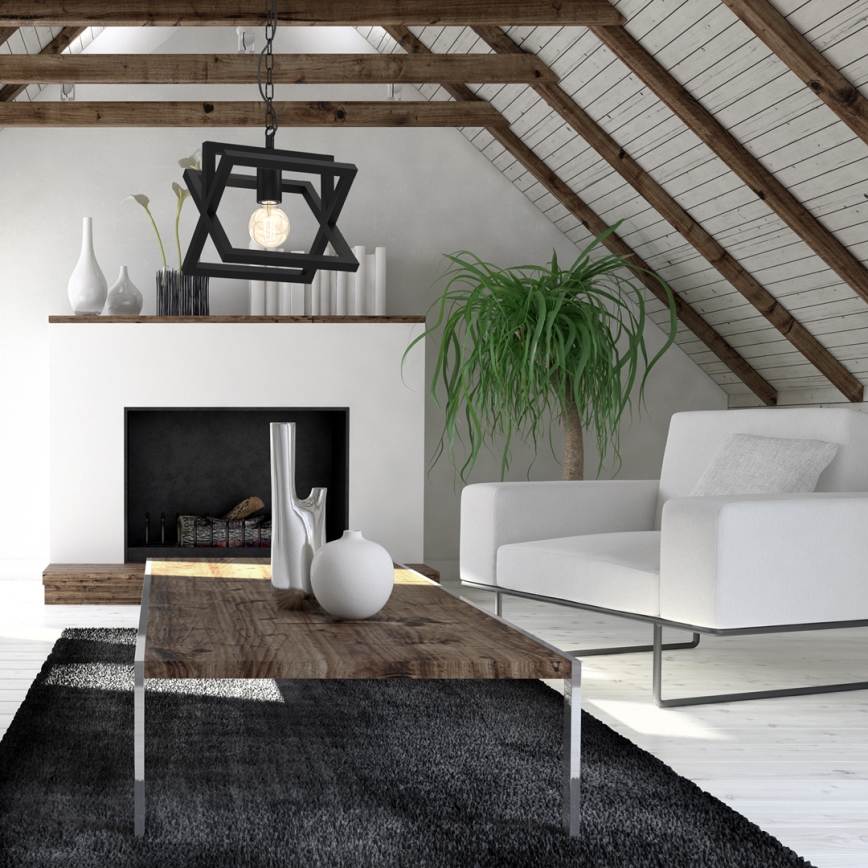 Candelabro suspenso ARNOLD 1xE27/60W/230V preto