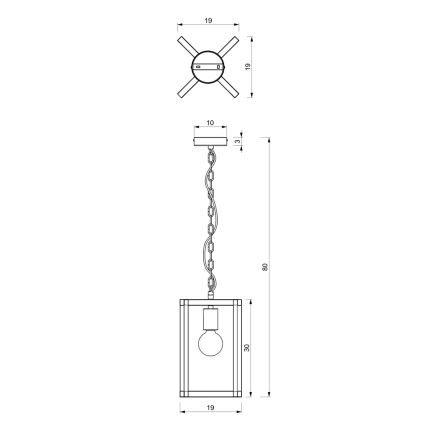 Candelabro suspenso ARNOLD 1xE27/60W/230V preto