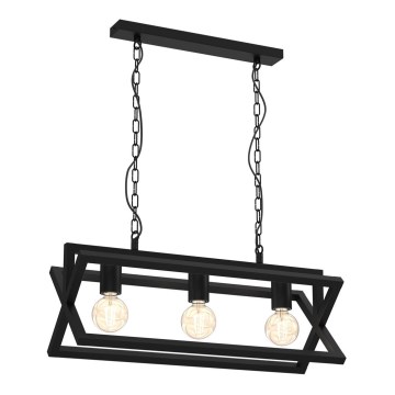 Candelabro suspenso ARNOLD 3xE27/60W/230V preto
