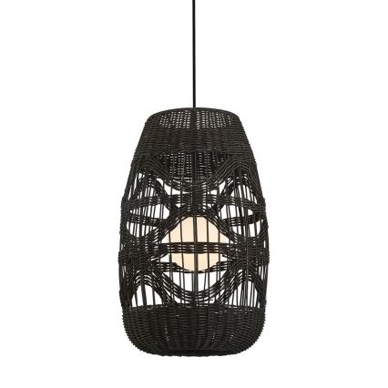 Candelabro suspenso ARONA 1xG9/9W/230V diâmetro 25 cm vime/preto