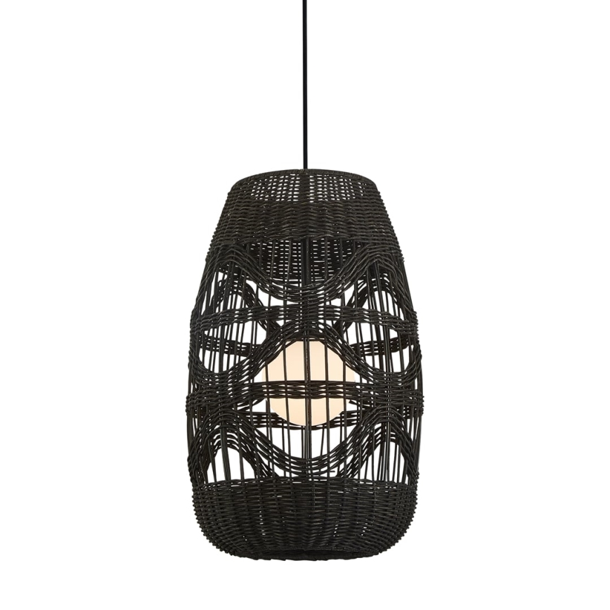 Candelabro suspenso ARONA 1xG9/9W/230V diâmetro 25 cm vime/preto