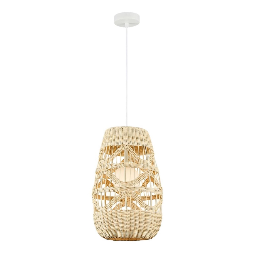 Candelabro suspenso ARONA 1xG9/9W/230V diâmetro 25 cm vime/bege