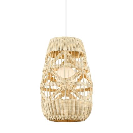 Candelabro suspenso ARONA 1xG9/9W/230V diâmetro 25 cm vime/bege