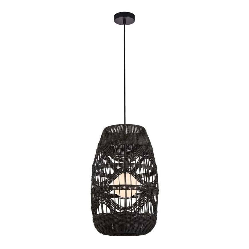 Candelabro suspenso ARONA 1xG9/9W/230V diâmetro 25 cm vime/preto