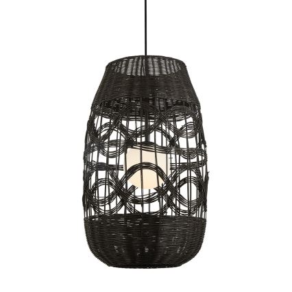 Candelabro suspenso ARONA 1xG9/9W/230V diâmetro 40 cm vime/preto