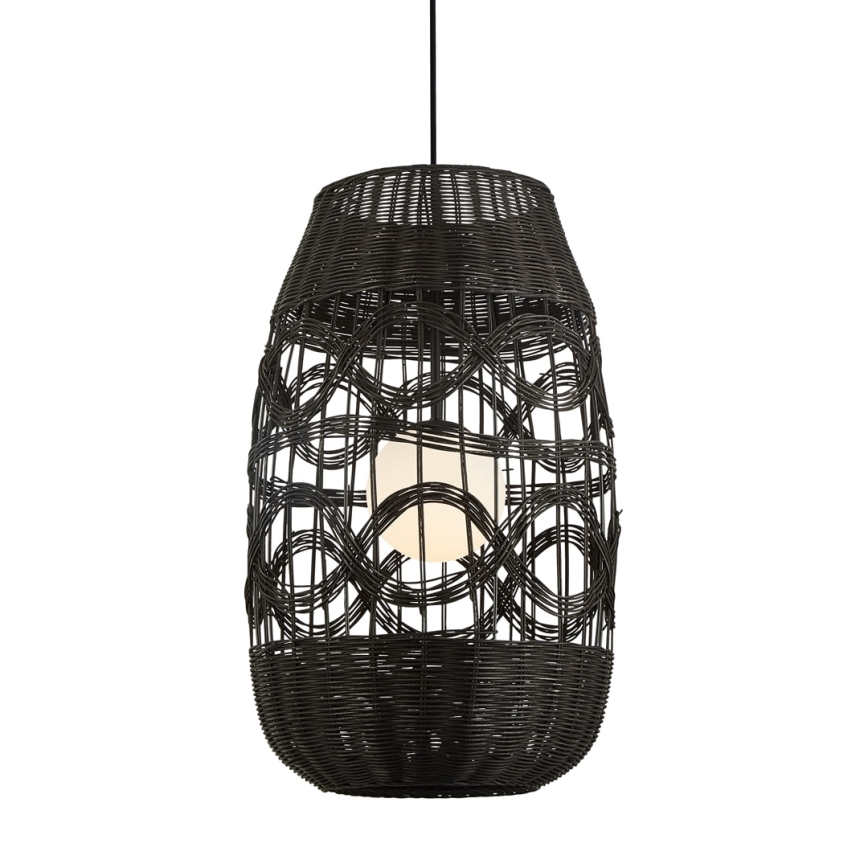 Candelabro suspenso ARONA 1xG9/9W/230V diâmetro 40 cm vime/preto