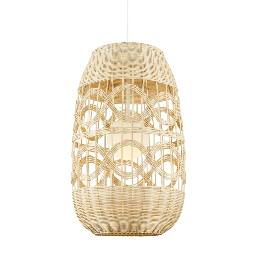 Candelabro suspenso ARONA 1xG9/9W/230V diâmetro 40 cm vime/bege