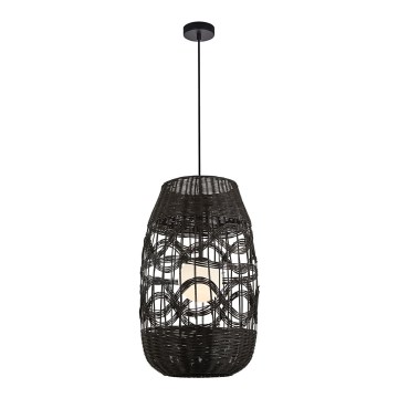 Candelabro suspenso ARONA 1xG9/9W/230V diâmetro 40 cm vime/preto
