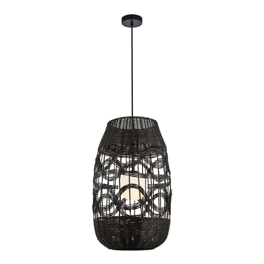 Candelabro suspenso ARONA 1xG9/9W/230V diâmetro 40 cm vime/preto