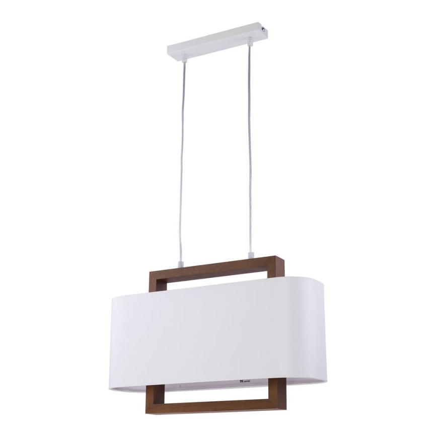 Candelabro suspenso ARTEMIDA 1xE27/60W/230V branco/castanho