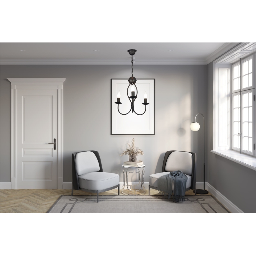 Candelabro suspenso ARTHUR 3xE14/40W/230V