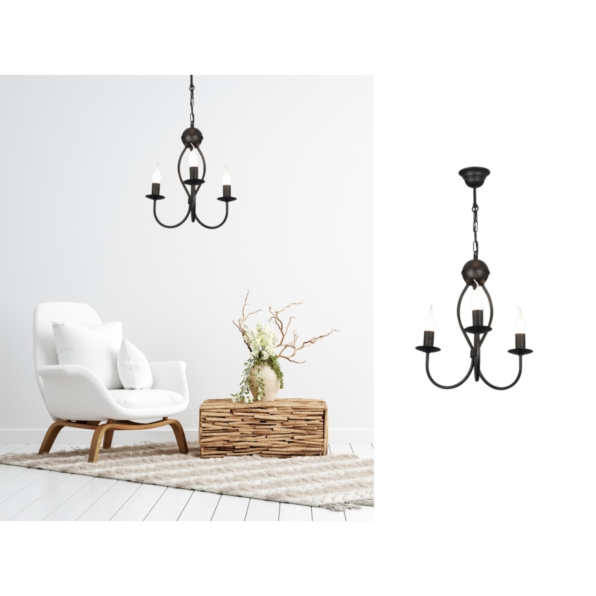 Candelabro suspenso ARTHUR 3xE14/40W/230V