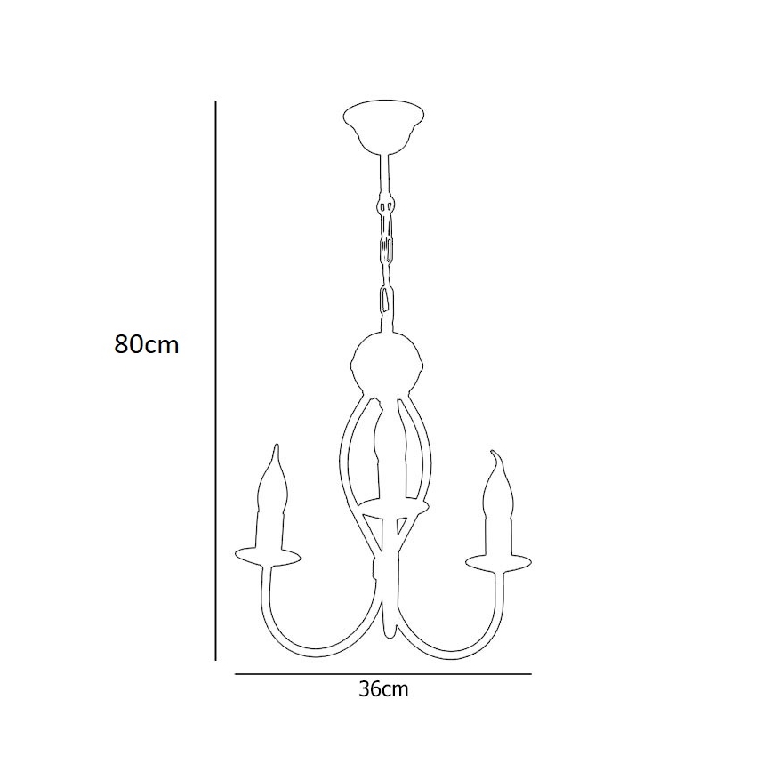 Candelabro suspenso ARTHUR 3xE14/40W/230V