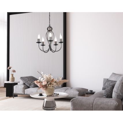 Candelabro suspenso ARTHUR 5xE14/40W/230V