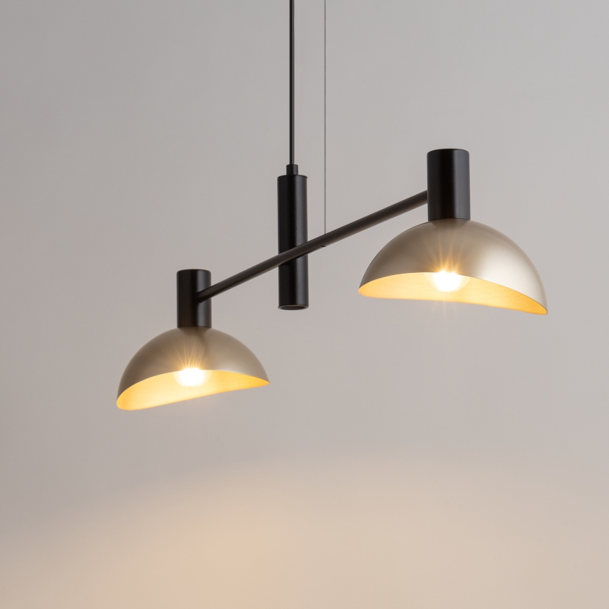 Candelabro suspenso ARTIS 2xE14/40W/230V preto/dourada