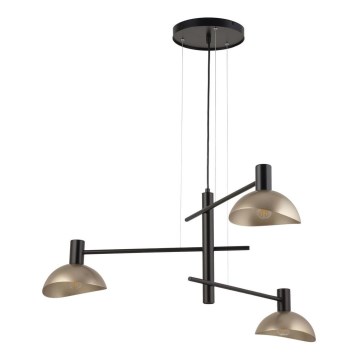 Candelabro suspenso ARTIS 3xE14/40W/230V preto/dourada