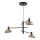 Candelabro suspenso ARTIS 3xE14/40W/230V preto/dourada