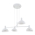 Candelabro suspenso ARTIS 4xE14/40W/230V branco