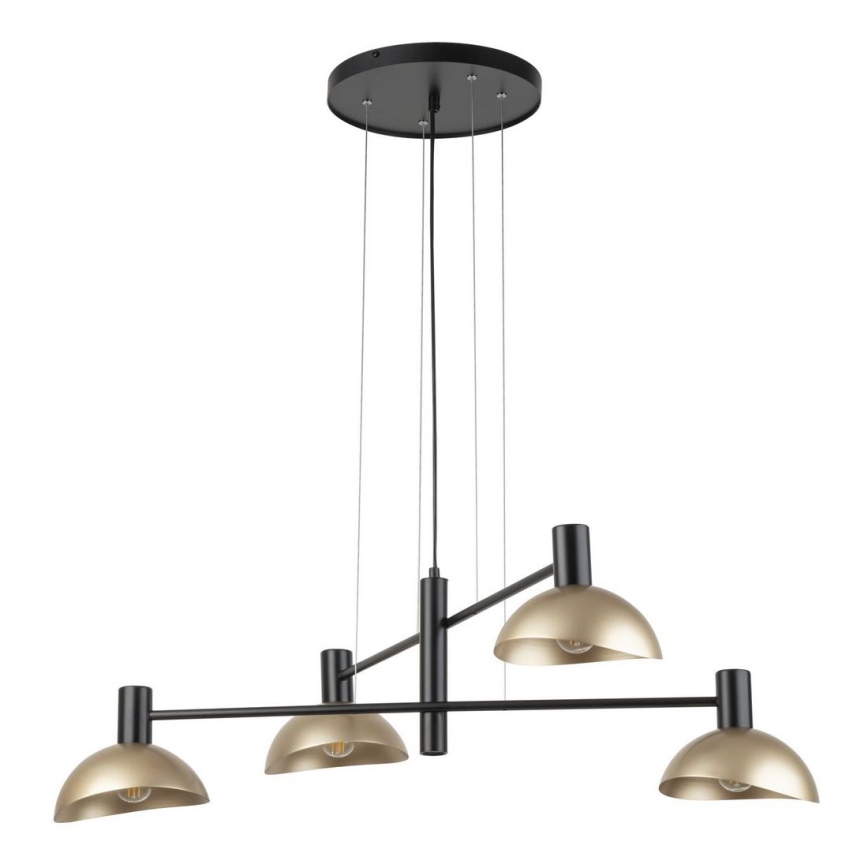 Candelabro suspenso ARTIS 4xE14/40W/230V preto/dourada