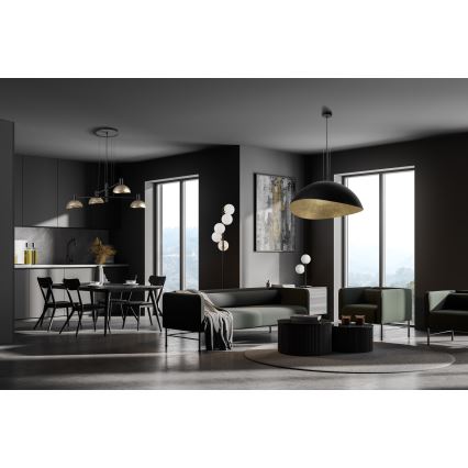Candelabro suspenso ARTIS 4xE14/40W/230V preto/dourada