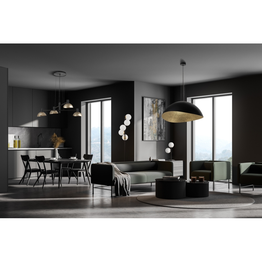 Candelabro suspenso ARTIS 4xE14/40W/230V preto/dourada