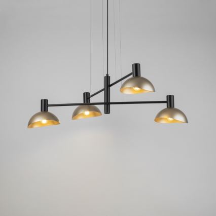 Candelabro suspenso ARTIS 4xE14/40W/230V preto/dourada