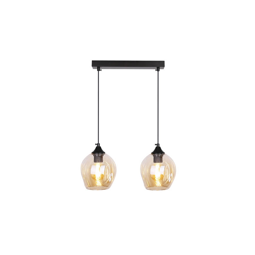 Candelabro suspenso ASPA 2xE27/40W/230V preto