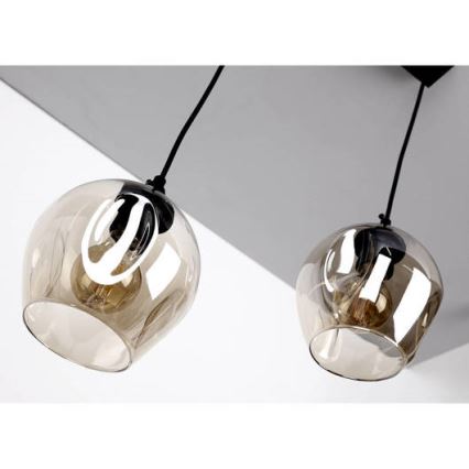 Candelabro suspenso ASPA 2xE27/40W/230V preto