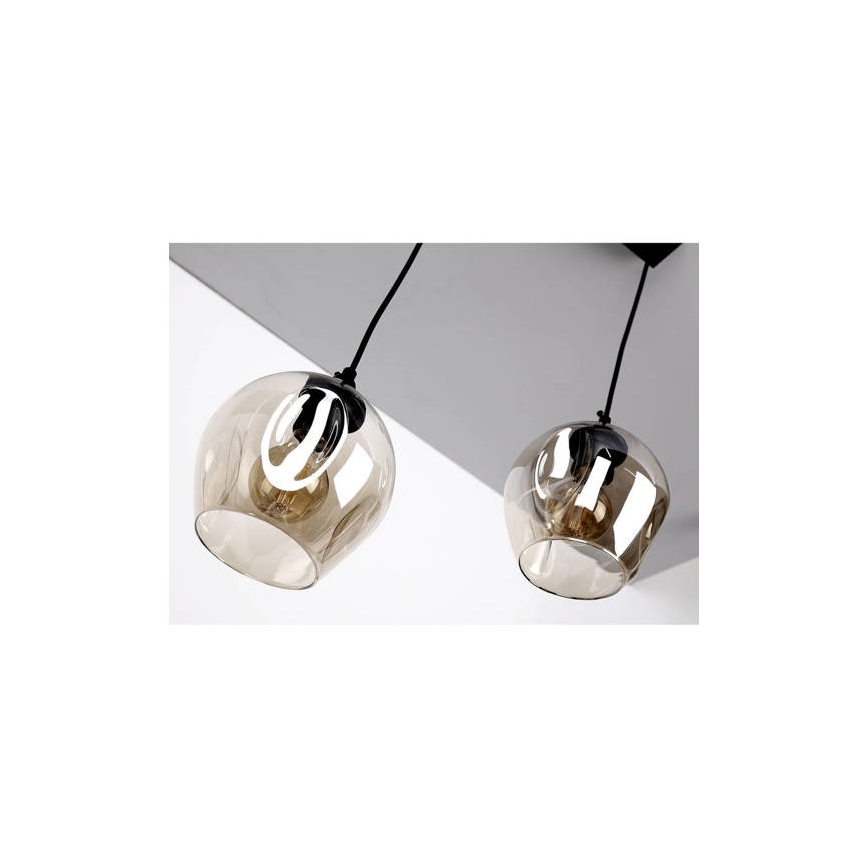 Candelabro suspenso ASPA 2xE27/40W/230V preto