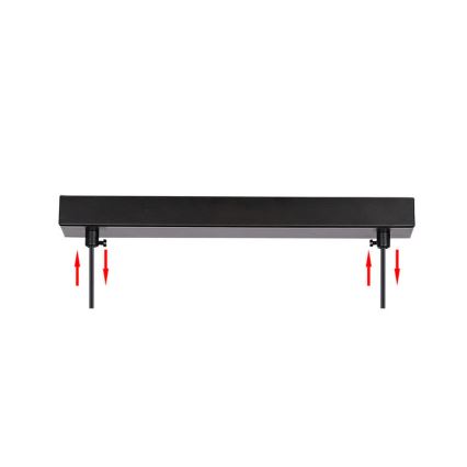Candelabro suspenso ASPA 2xE27/40W/230V preto