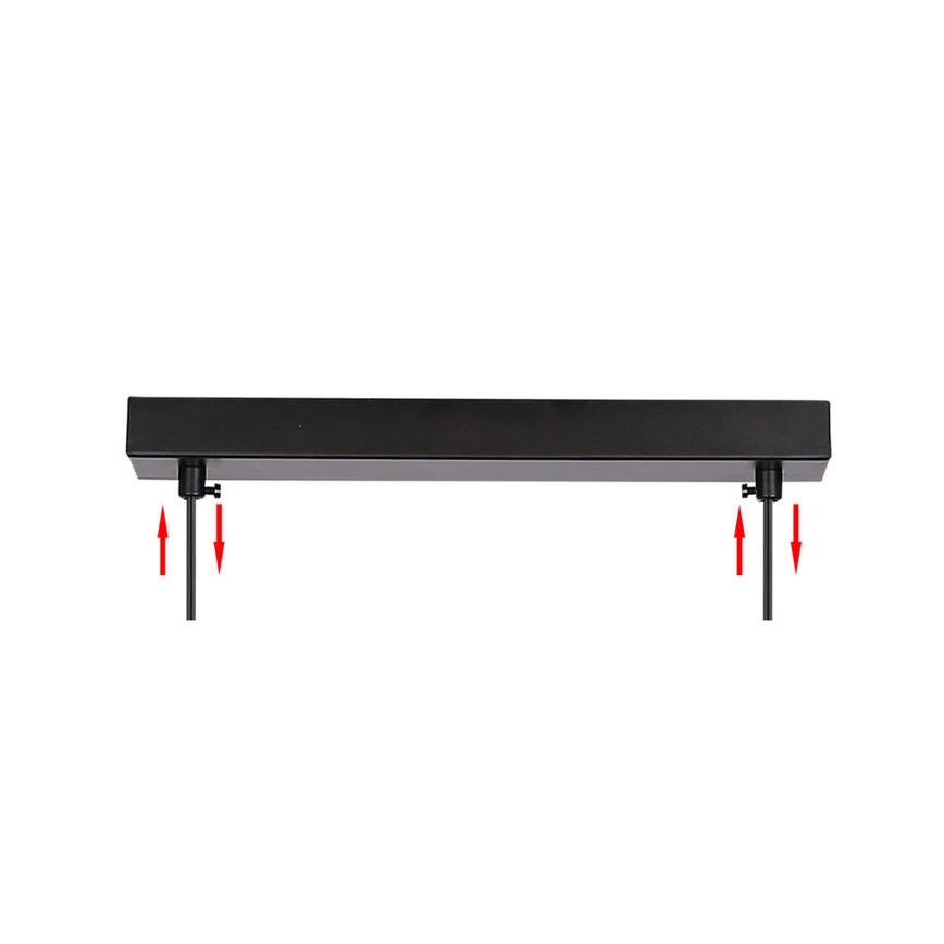 Candelabro suspenso ASPA 2xE27/40W/230V preto