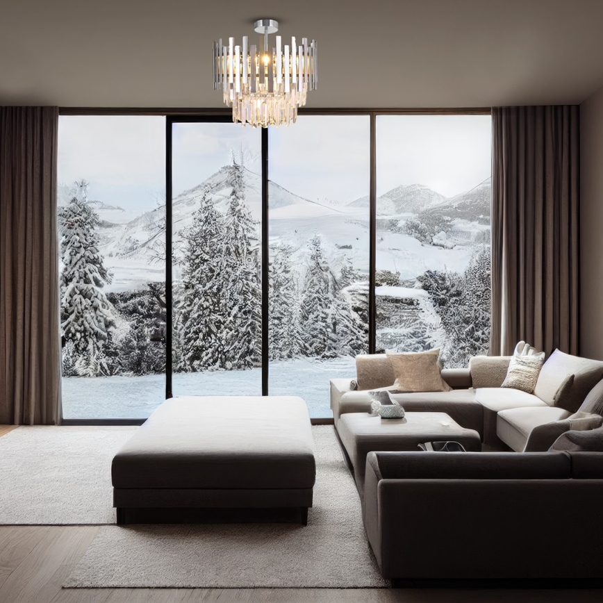 Candelabro suspenso ASPEN 6xE14/40W/230V cromado mate