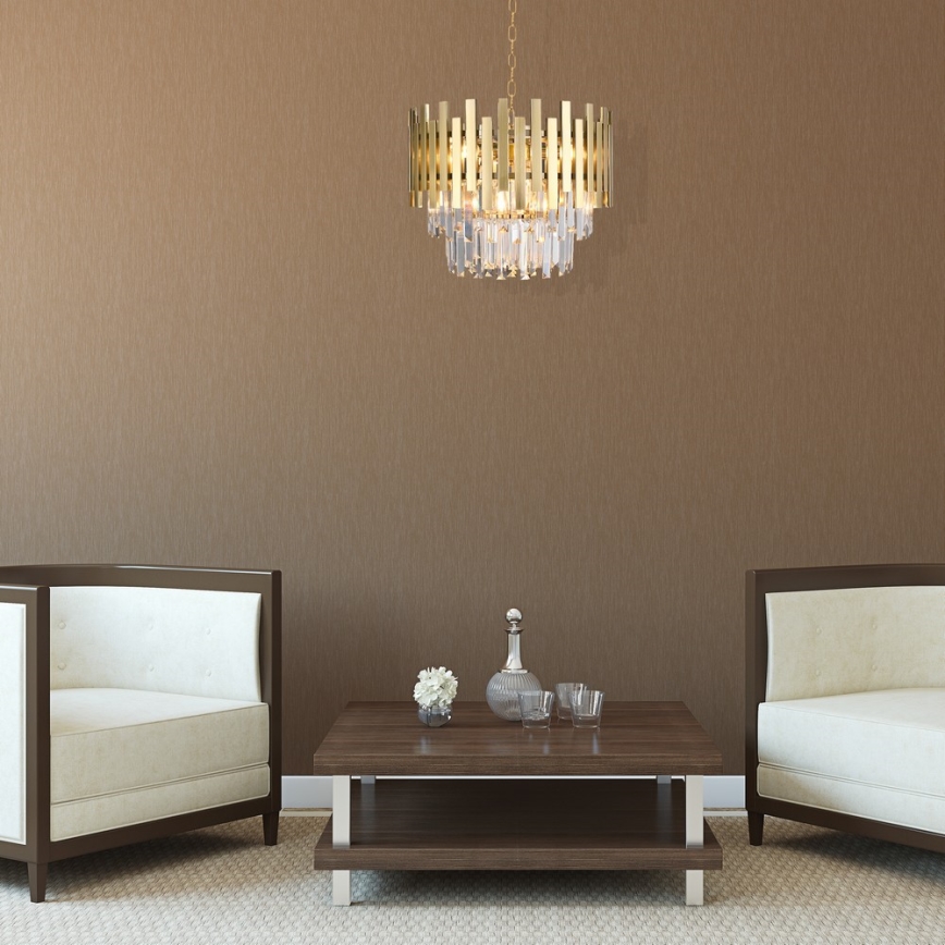 Candelabro suspenso ASPEN GOLD 6xE14/40W/230V