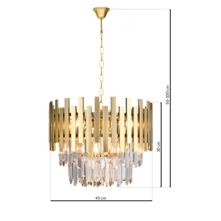 Candelabro suspenso ASPEN GOLD 6xE14/40W/230V