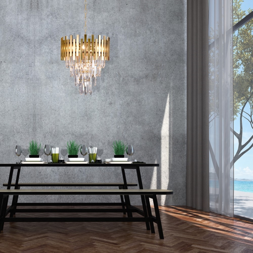 Candelabro suspenso ASPEN GOLD 9xE14/40W/230V