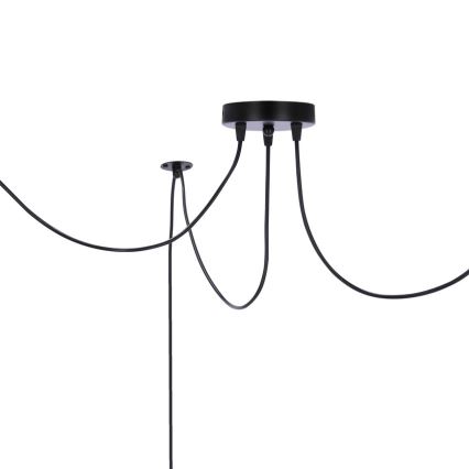 Candelabro suspenso ASSAM 3xE27/60W/230V preto
