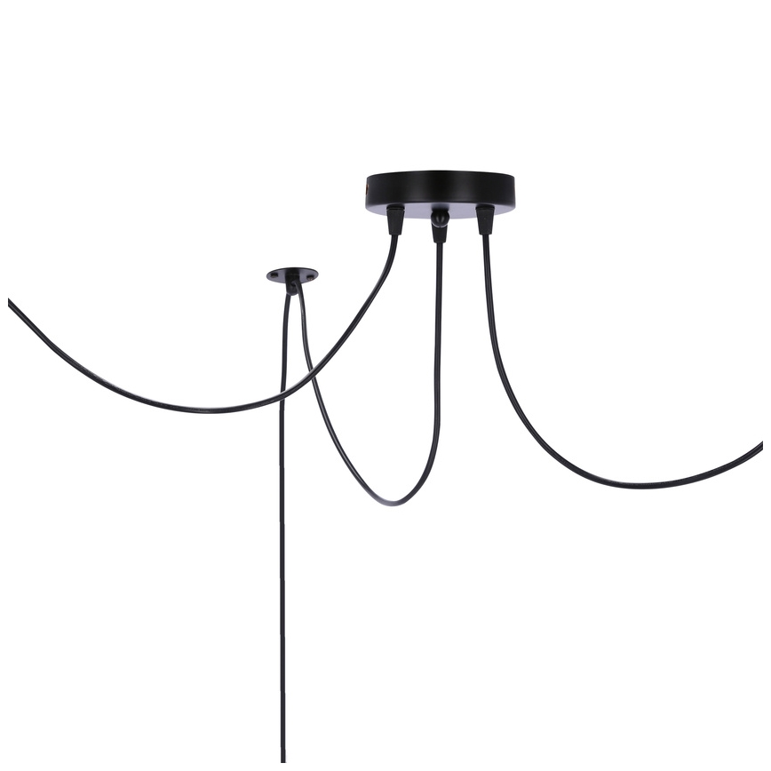 Candelabro suspenso ASSAM 3xE27/60W/230V preto