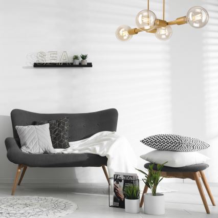 Candelabro suspenso ASTRID 4xE27/60W/230V dourado