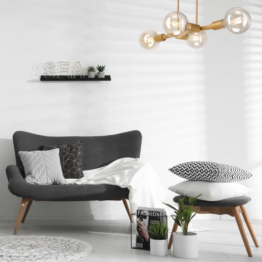 Candelabro suspenso ASTRID 4xE27/60W/230V dourado