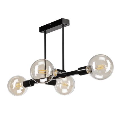 Candelabro suspenso ASTRID 4xE27/60W/230V preto