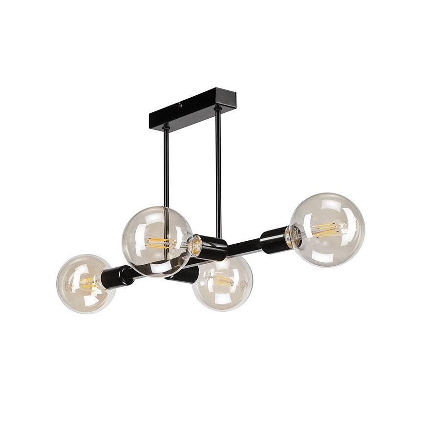 Candelabro suspenso ASTRID 4xE27/60W/230V preto