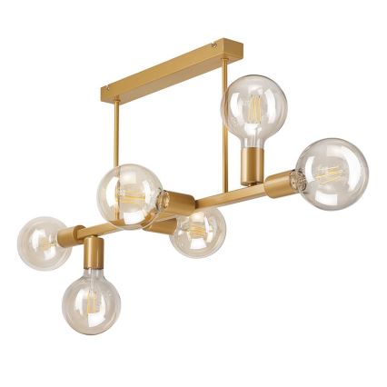 Candelabro suspenso ASTRID 6xE27/60W/230V dourado