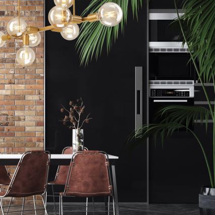 Candelabro suspenso ASTRID 8xE27/60W/230V dourado